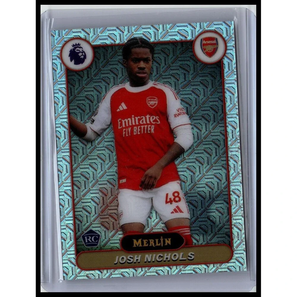 2026 Merlin Premier League Josh Nichols #19 Arsenal FC Mojo Refractor Rookie